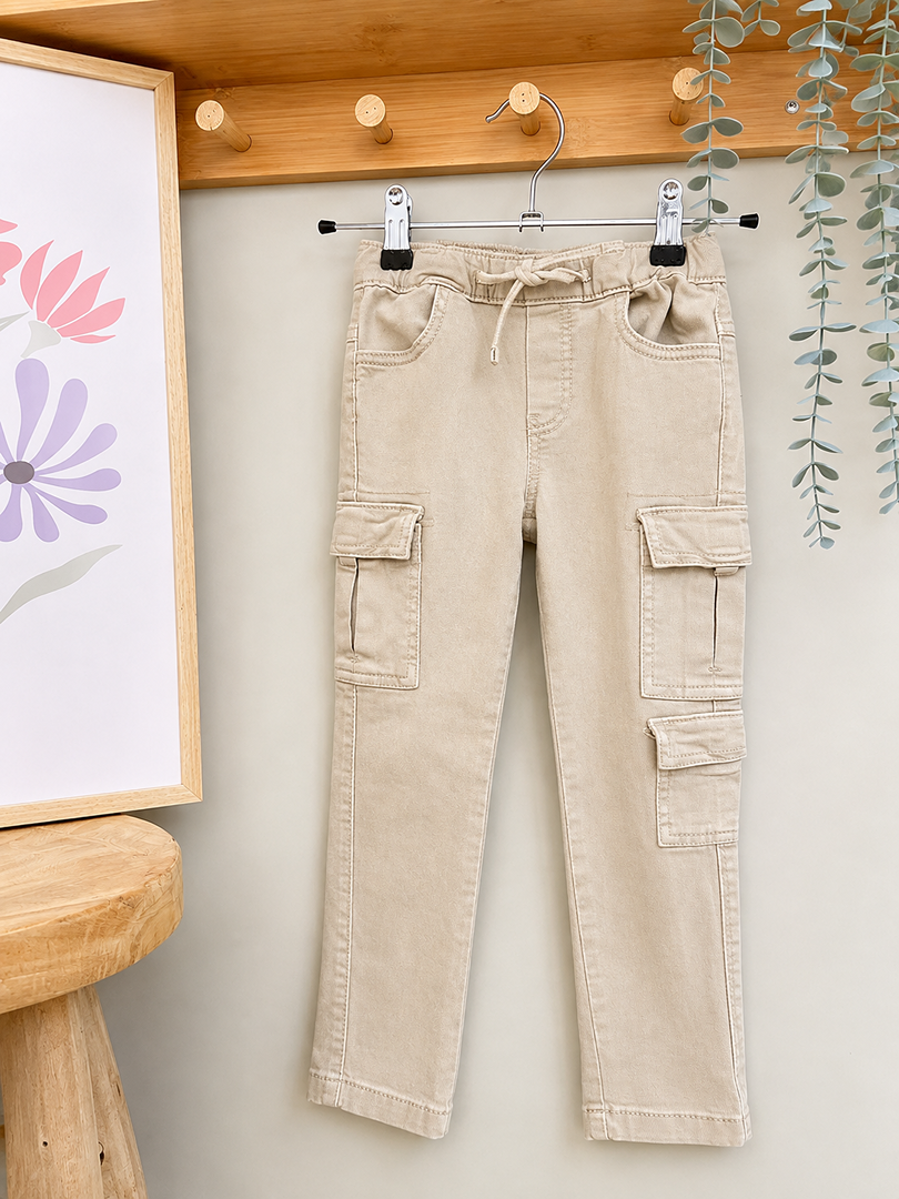 Jeans Slim Beige Tape À L'œil 4 Ans Garçon Mi-saison