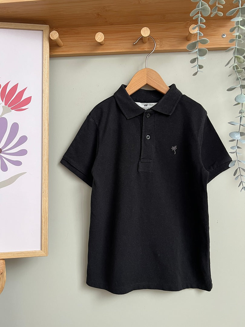 Polo noir H&m garçon 3 ans 4 ans manches courtes été