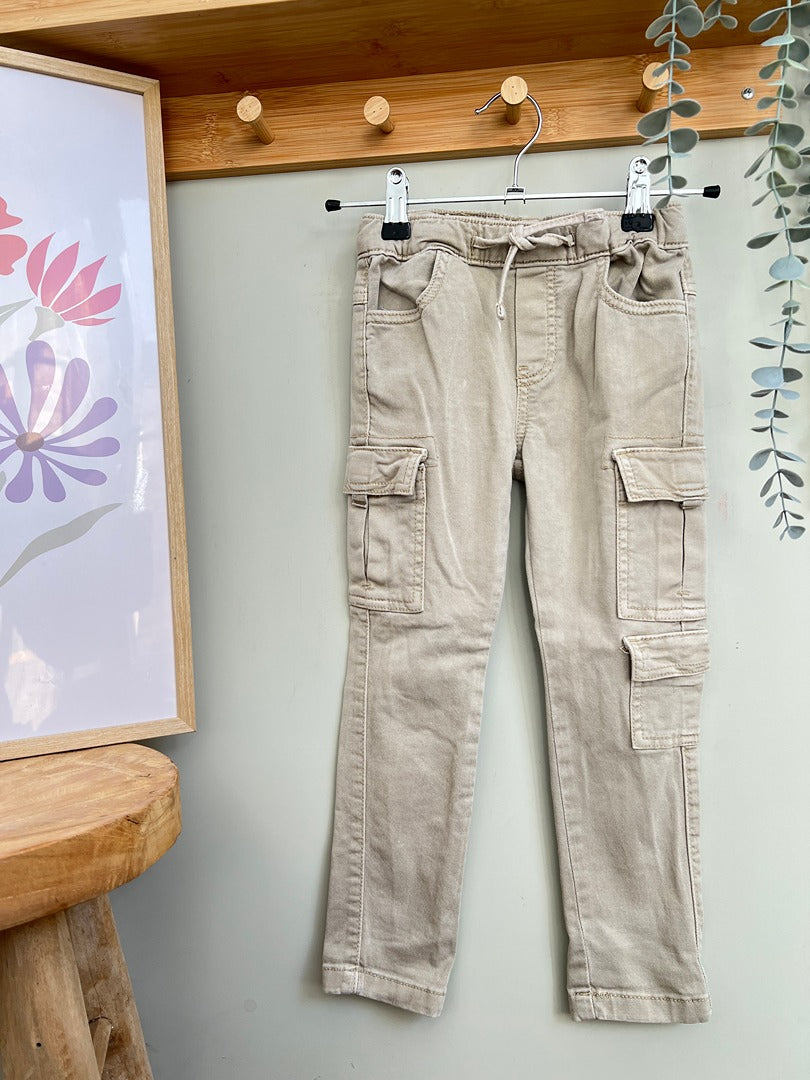 Pantalon cargo slim beige Tape à l'oeil 4 ans garçon mi-saison