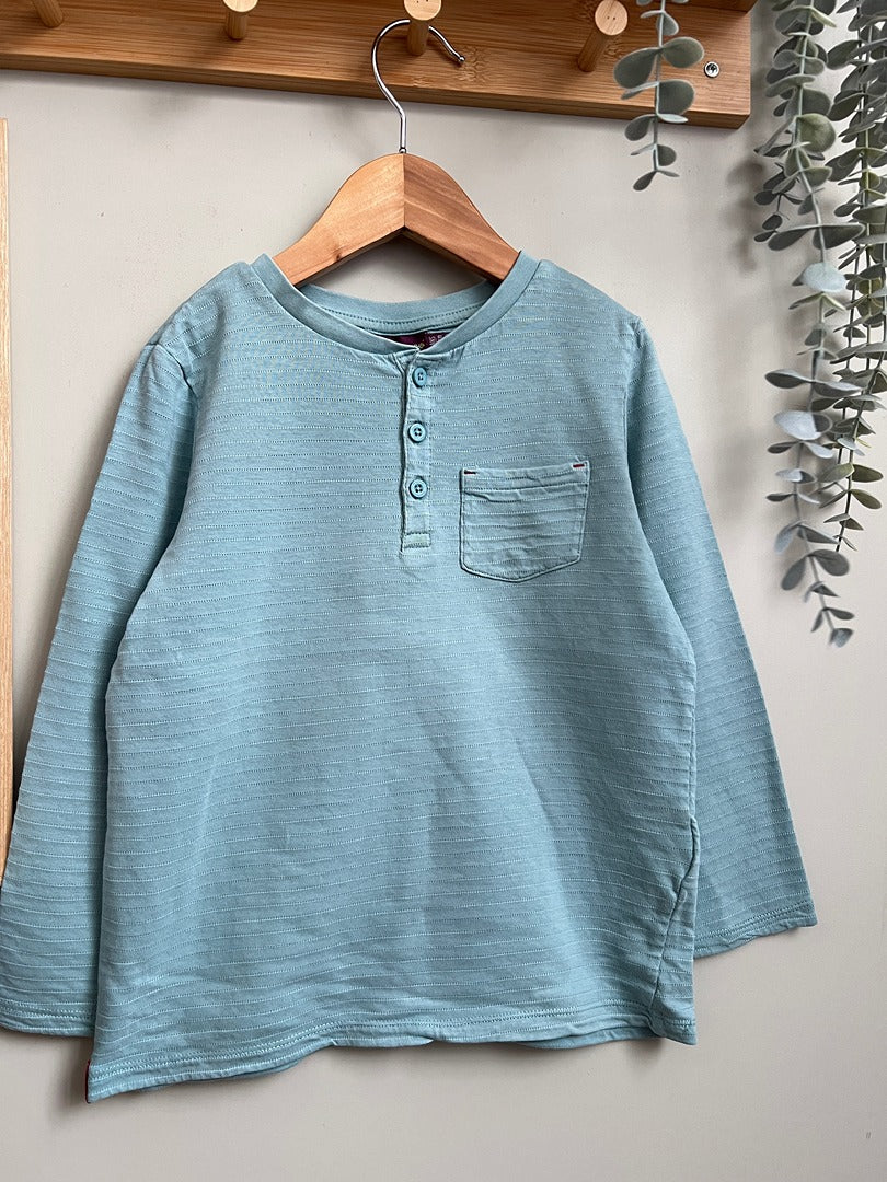 T-shirt Henley manches longues garçon Sergent Major - 6 ans - Bleu