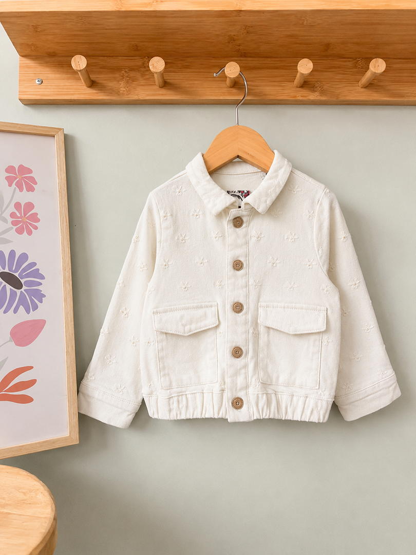 Veste En Jean Crème Ikks Fille 2 ans `mi-saison