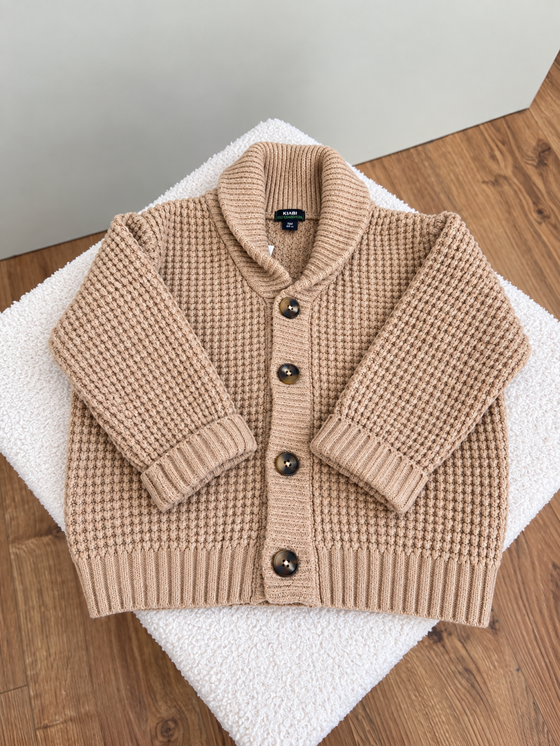 Gilet garçon Kiabi beige taille 18 mois style hiver manches longues