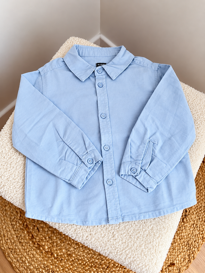 Chemise garçon Kiabi taille 2 ans bleu clair mi-saison manches longues