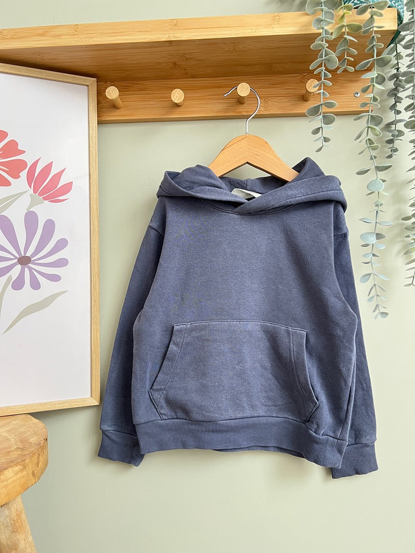 Sweat à capuche H&m bleu 6 ans garçon manches longues