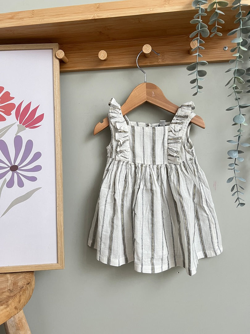 Robe d'été Vertbaudet fille 6 mois rayée blanche