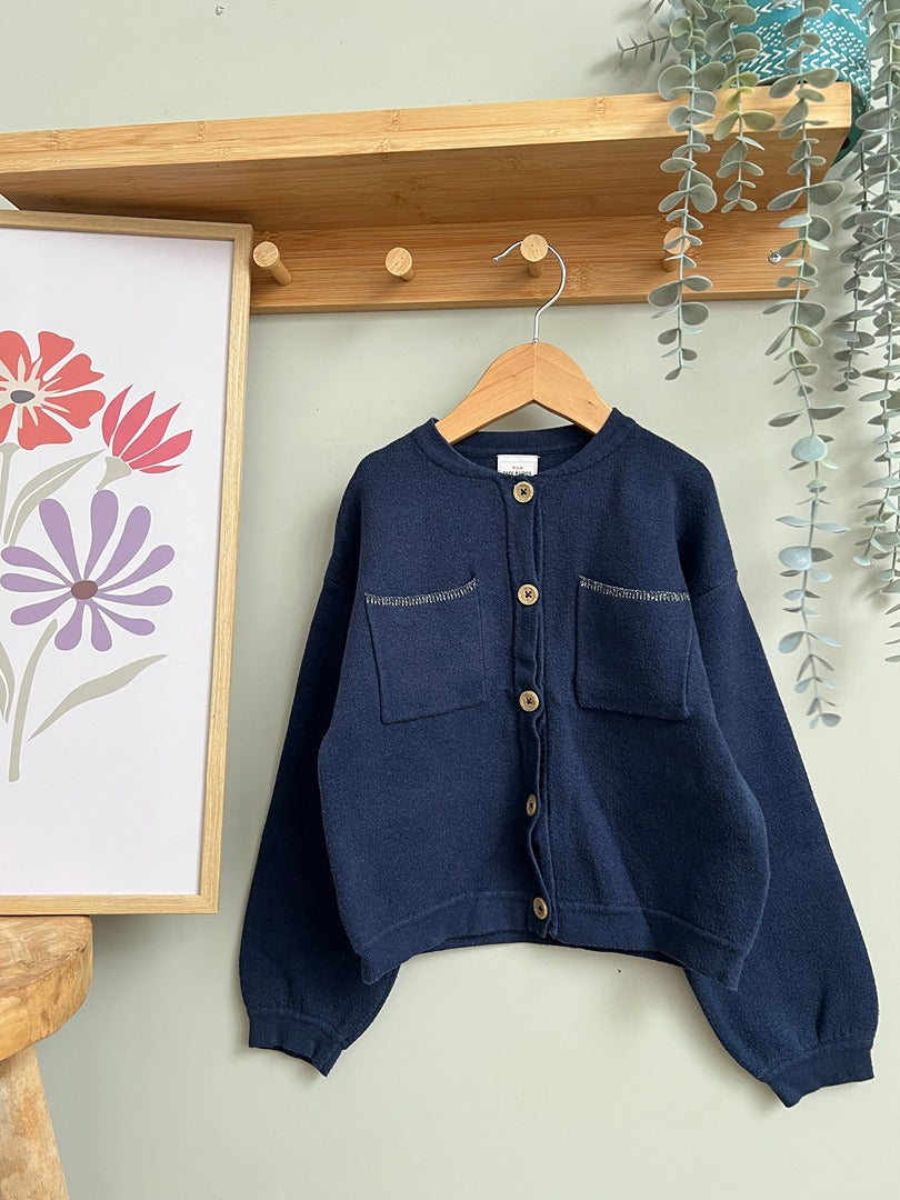 Gilet bleu marine Tape à l'oeil 6 ans fille mi-saison manches longues