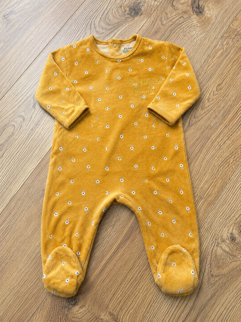Pyjama velours 1 pièce fille Kiabi 12 mois moutarde hiver