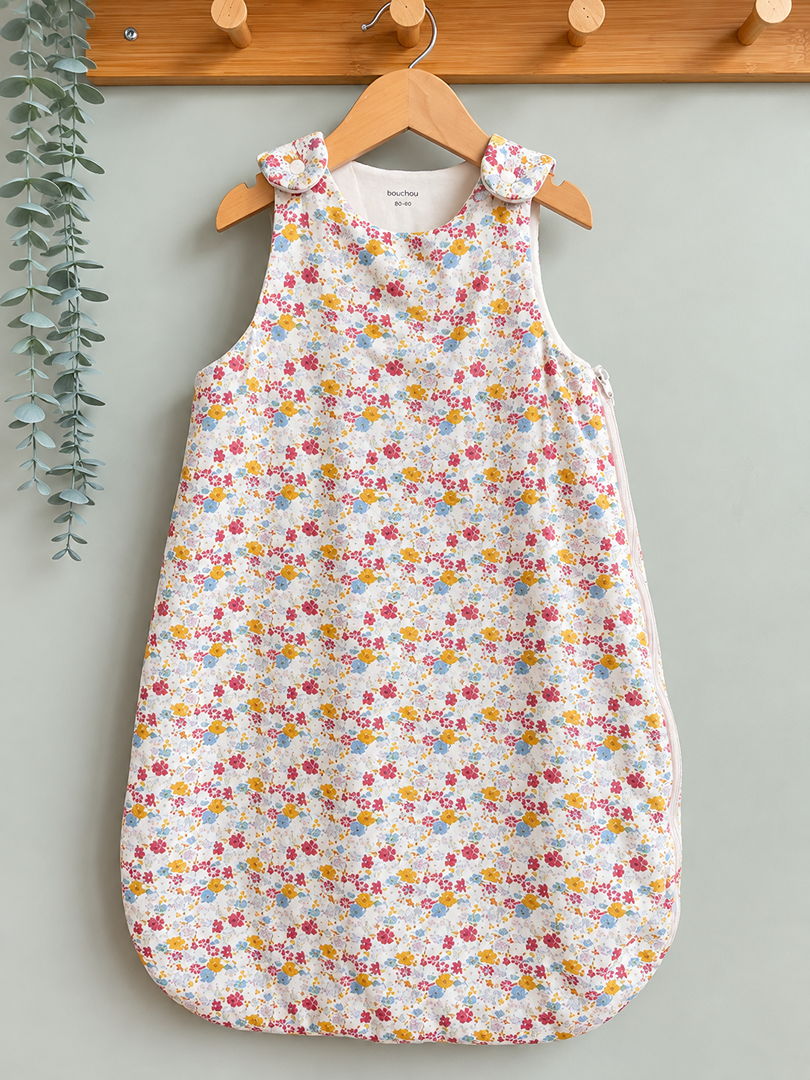 Gigoteuse fille Bout'chou 6 mois 9 mois 12 mois 18 mois beige mi-saison à fleurs mi-saison