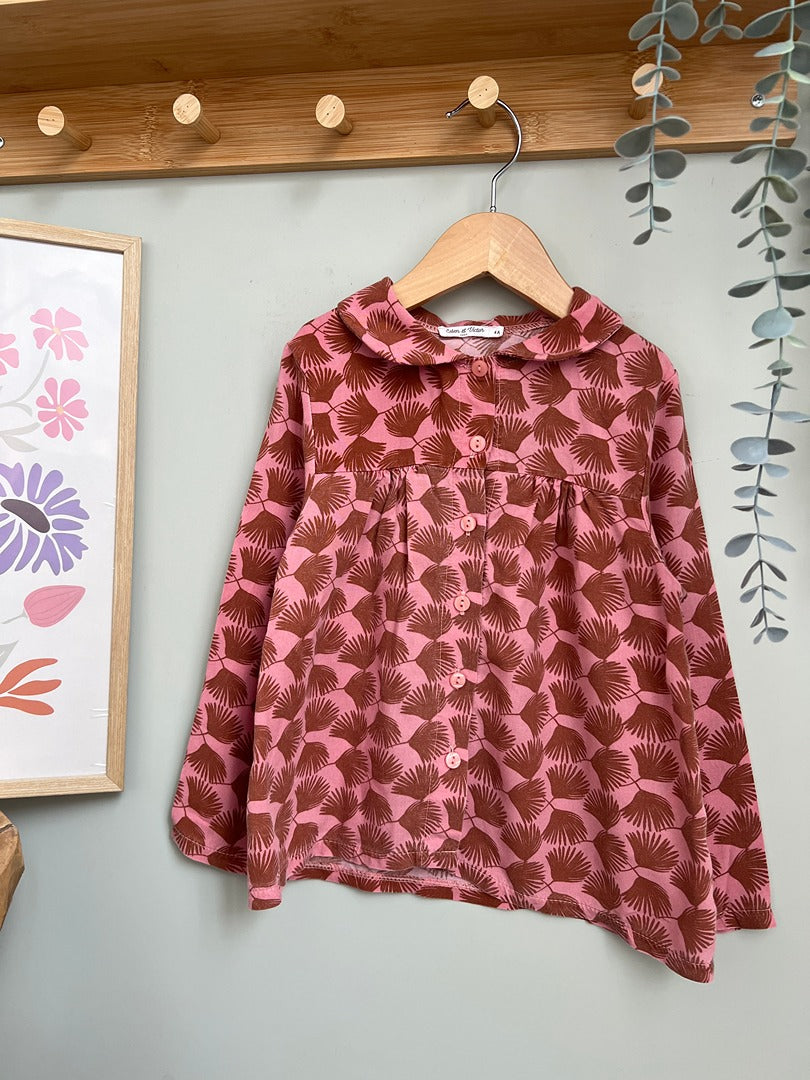 Chemise / Blouse fleurie fille Eden & Victor - 4 ans - Rose