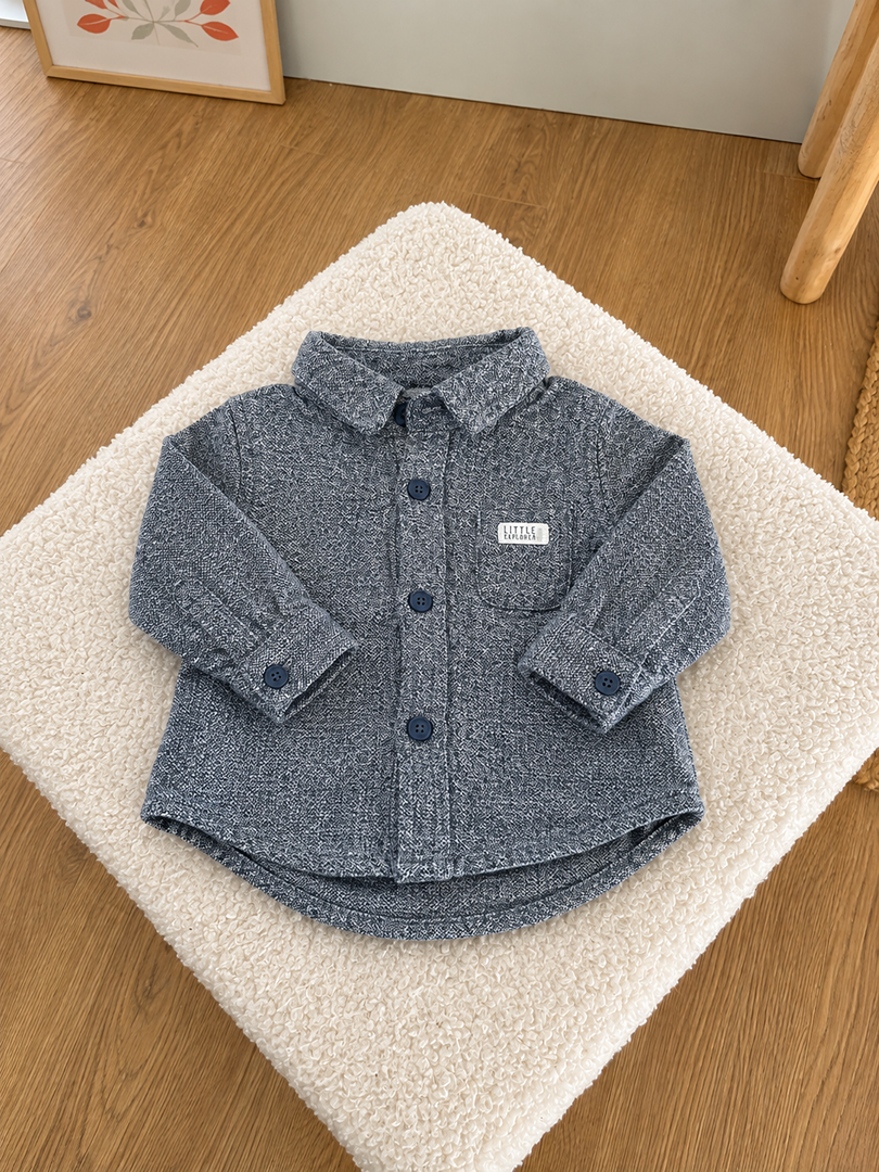 Chemise manches longues Kiabi 1 mois garçon mi-saison gris