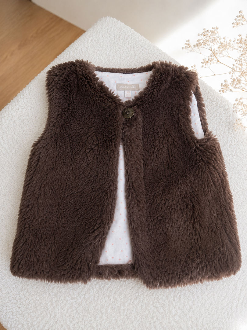 Gilet Sans Manche Fille Grain De Blé 6 Mois Hiver