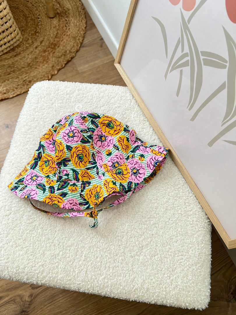 Chapeau fleurie Du pareil au même Dpam - 18 mois / 2 ans - Rose - Neuf avec étiquette fille