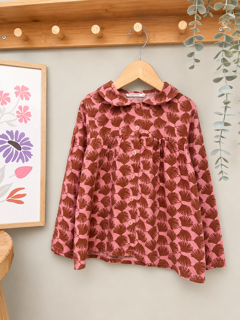 Chemise / Blouse fleurie fille Eden & Victor - 4 ans - Rose