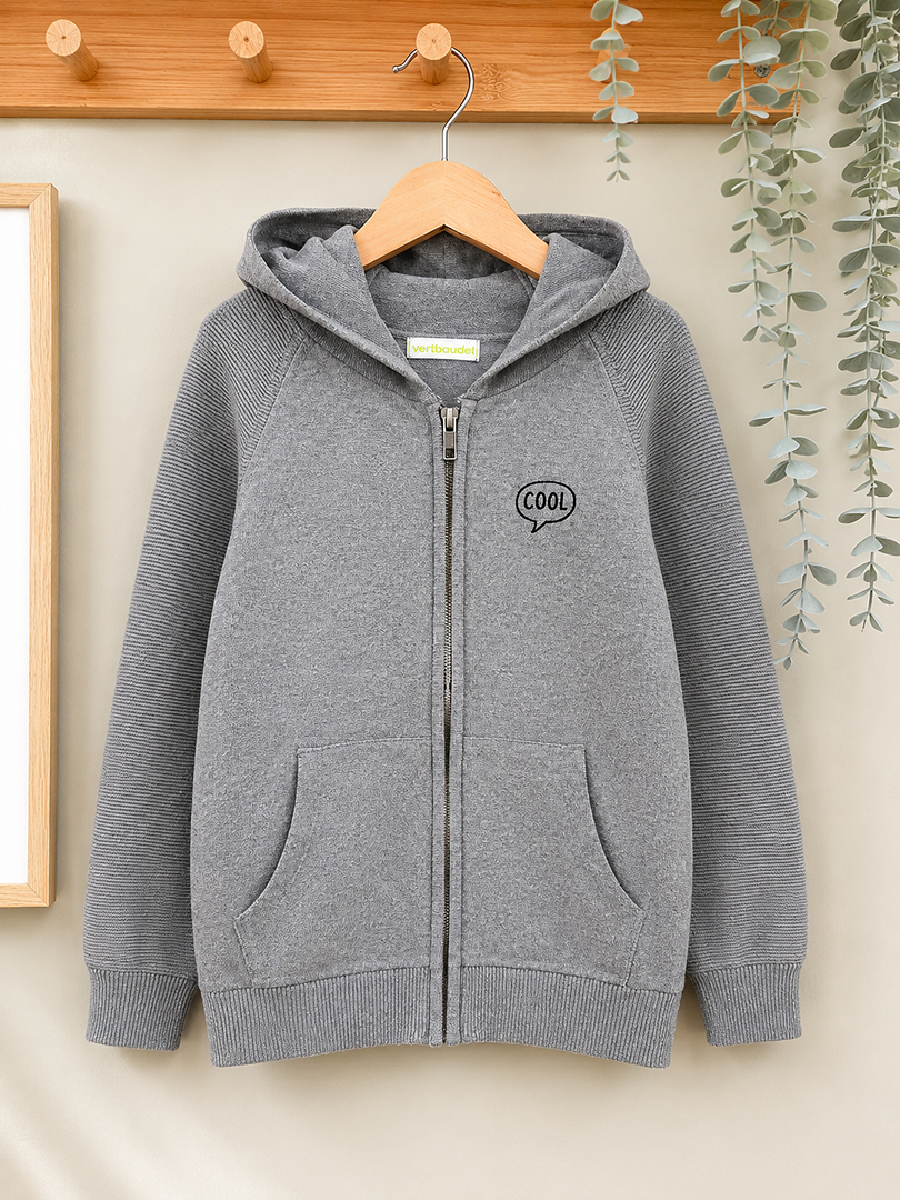 Gilet Zippé À Capuche Vertbaudet Garçon 5 Ans Mi-saison