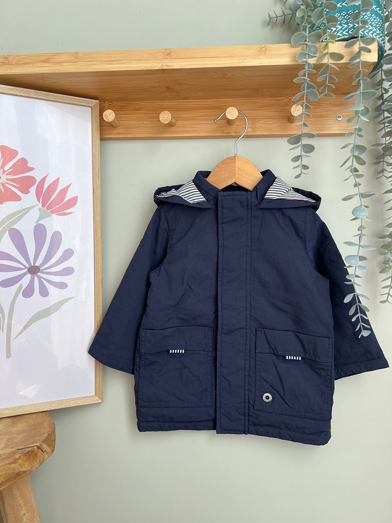 Parka coupe-vent bleu marine Jacadi garçon 18 mois mi-saison