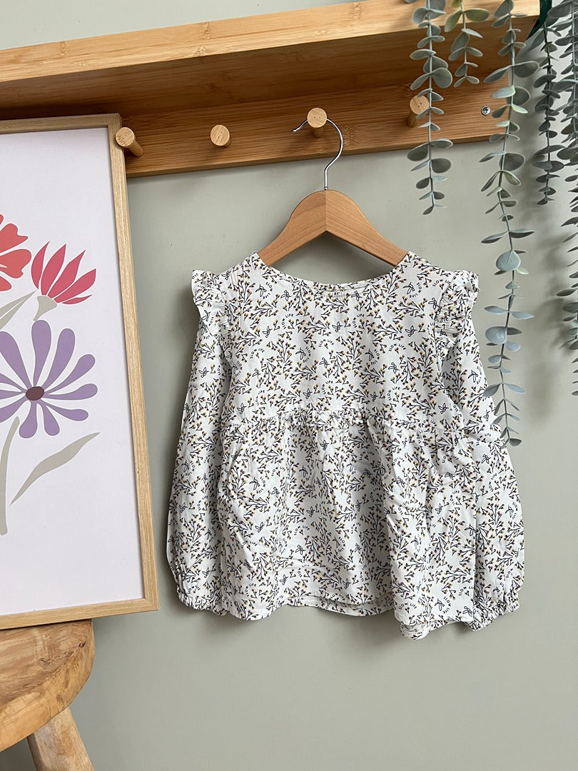 Blouse fille Gemo 4 ans fleurie manches longues mi-saison