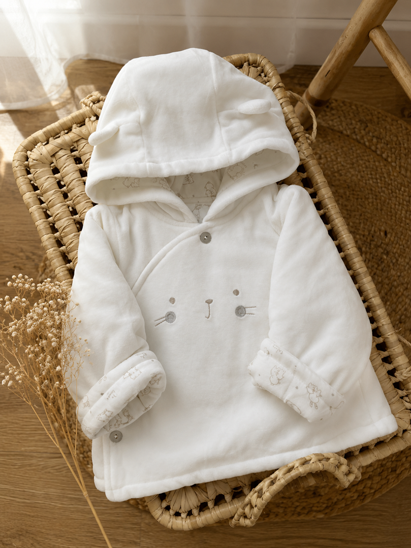 Gilet veste blanc Sergent Major 6 mois mixte chaud hiver fille et garçon