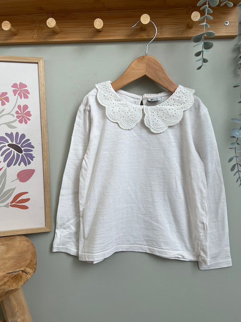 Haut Tape À L'oeil - 5 ans / 110 cm - Blanc - État : Excellent Fille