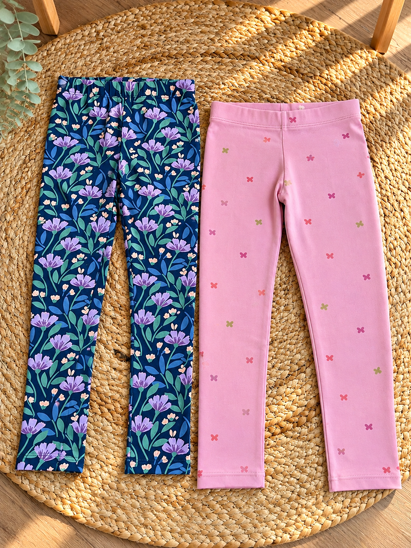 Lot 2 leggings fille Tape à l'œil 4 ans mi-saison