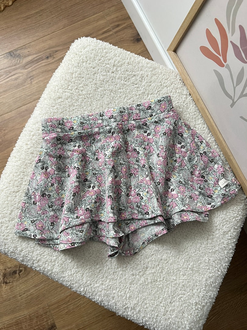 Jupe-short fille Ikks 2 ans imprimé floral rose été fluide