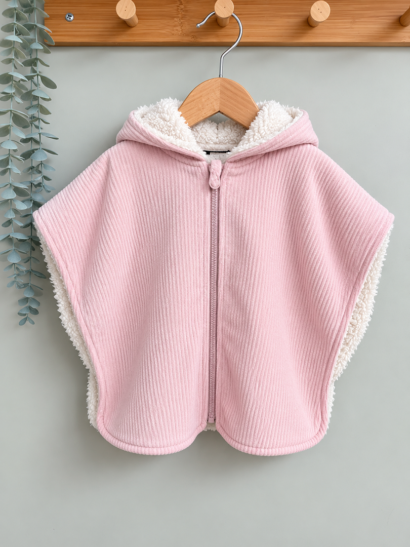 Poncho polaire rose Tape à l'œil fille 3 mois 6 mois 9 mois hiver