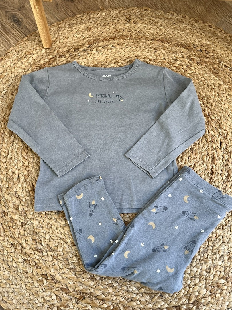 Pyjama 2 pièces jersey coton garçon Kiabi gris mi-saison 3 ans manches longues