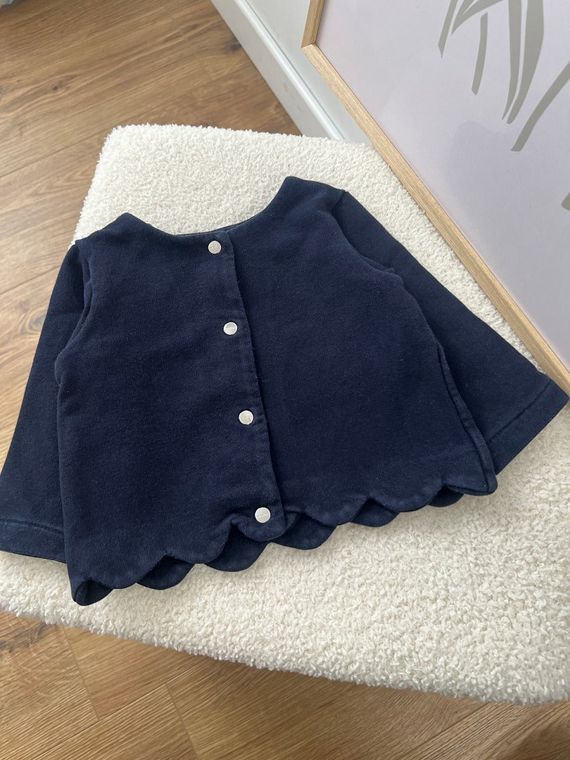 Gilet iconique fille Jacadi - 6 mois - Bleu marine