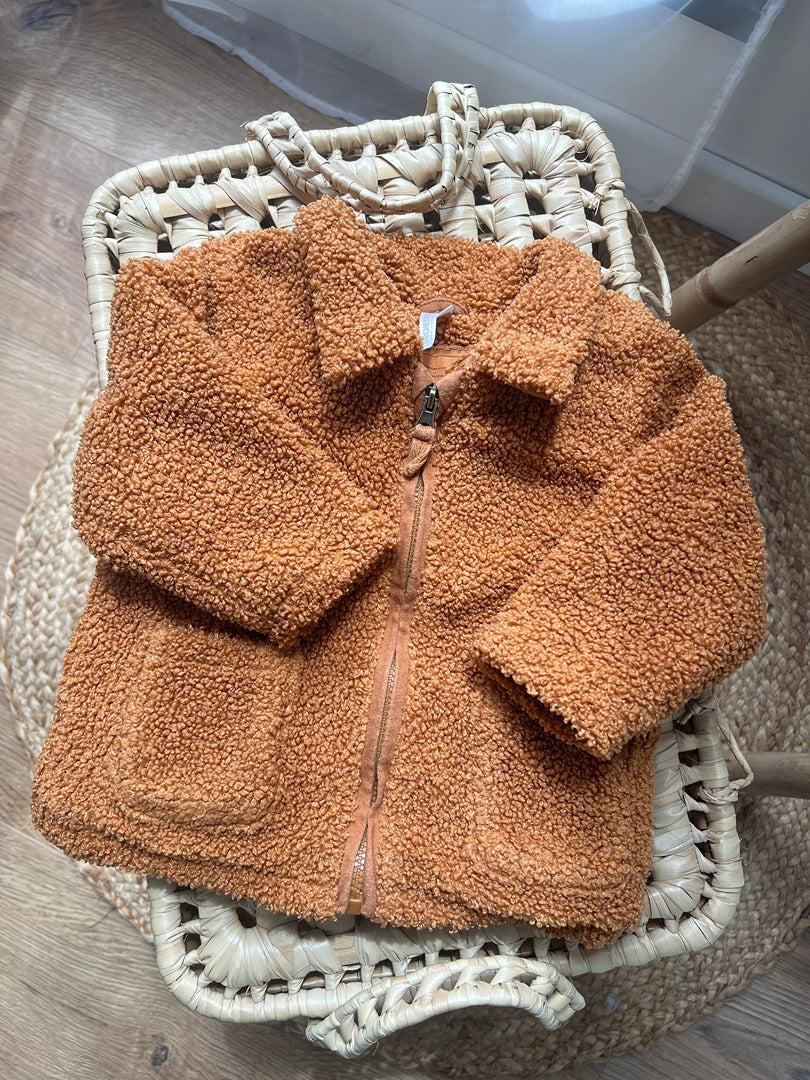 Veste teddy Orchestra 6 mois marron chaud hiver mixte manches longues