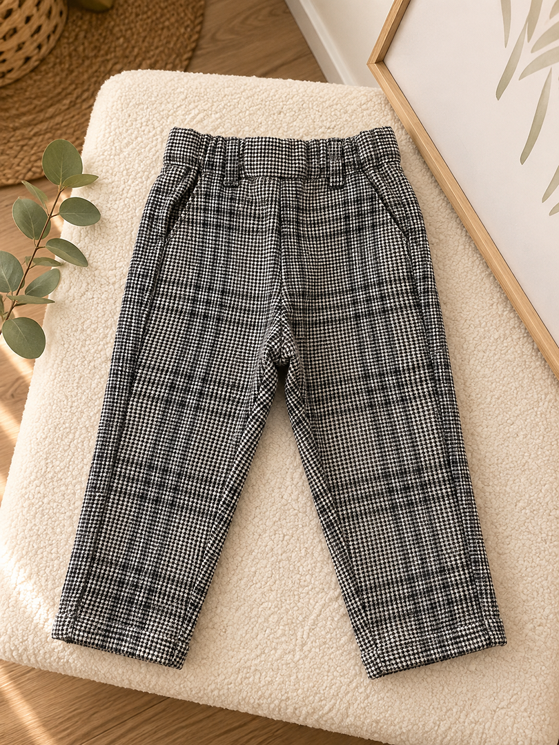 Sarouel pantalon à carreaux Fille Ikks 6 Mois mi-saison