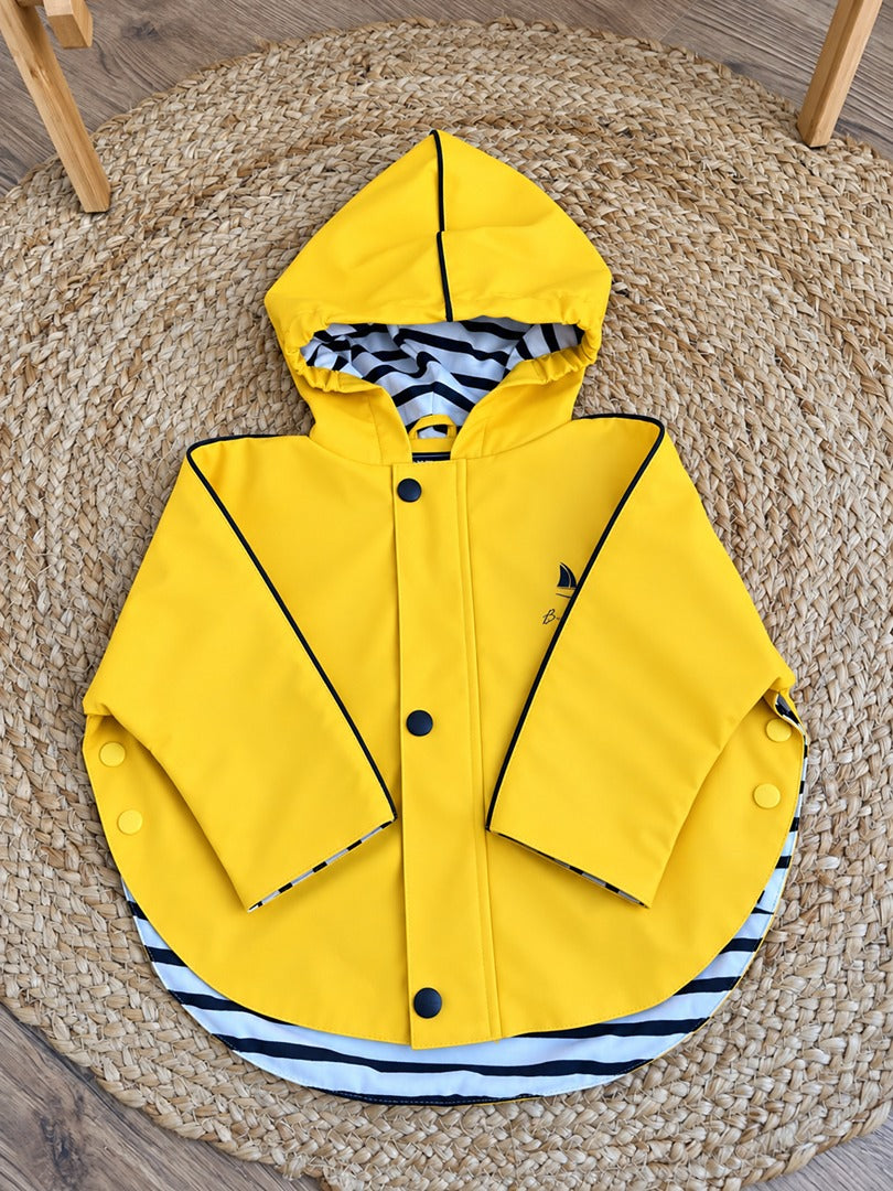 Ciré pluie poncho imperméable mixte Breizh Ocean jaune 12 mois - Neuf avec étiquette fille ou garçon