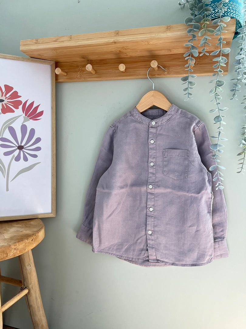 Chemise 100% lin garçon - idéal mi-saison Monoprix - 5 ans - Violet lila