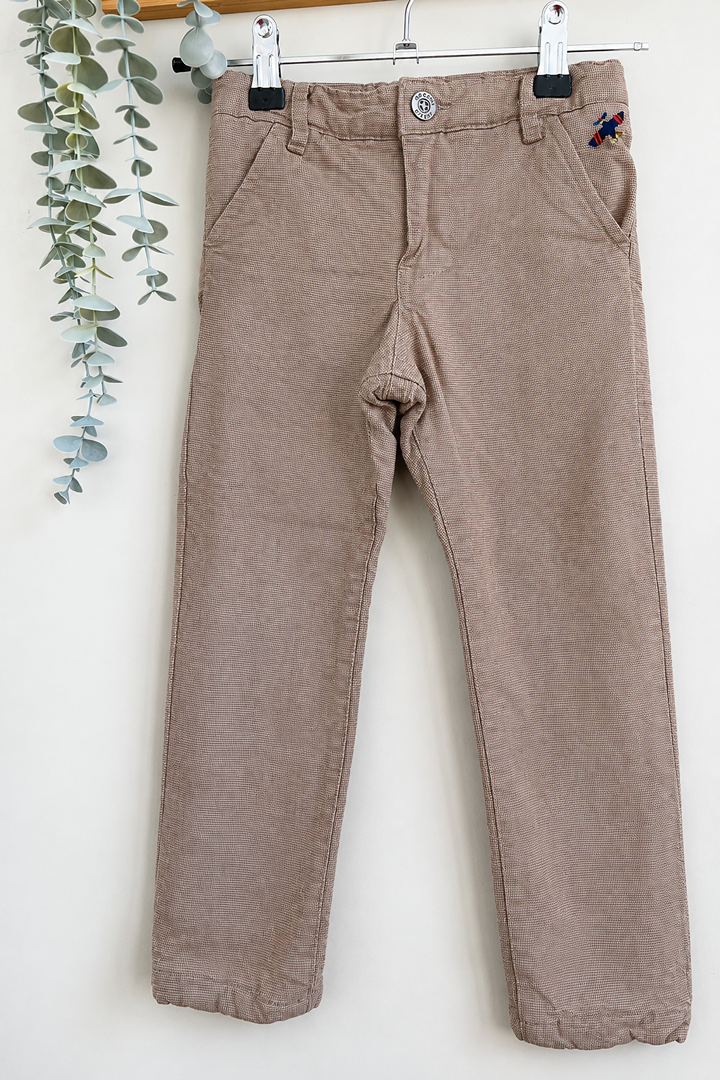 Pantalon doublé garçon Sergent Major beige 4 ans mi-saison