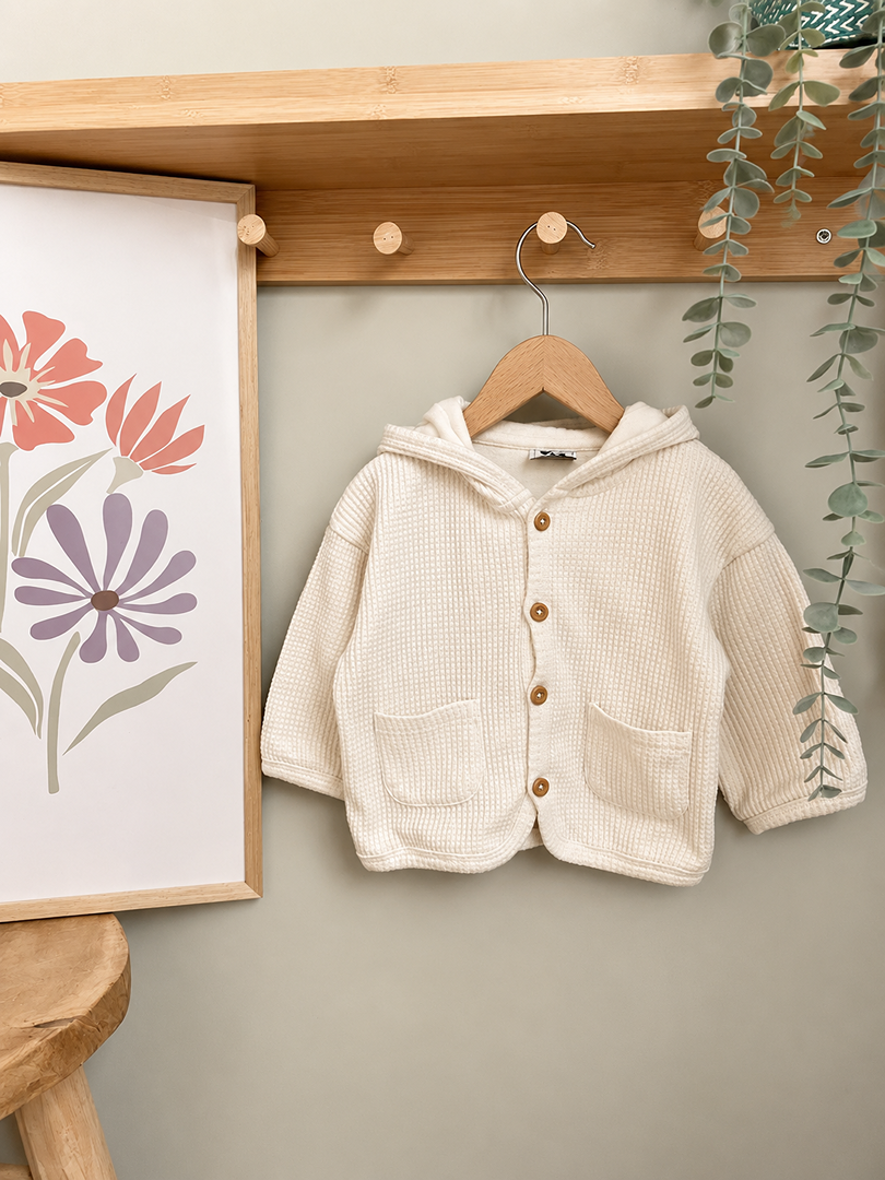 Gilet À Capuche nid d'abeille Mixte Tape À L'œil 12 mois Mi-saison fille ou garçon