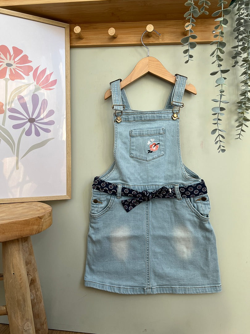 Robe salopette Lili Marelle fille 8 ans jean mi-saison