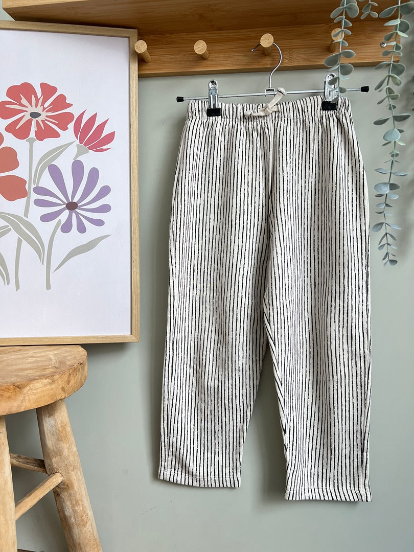 Pantalon jogging blanc rayé Zara 6 ans garçon mi-saison