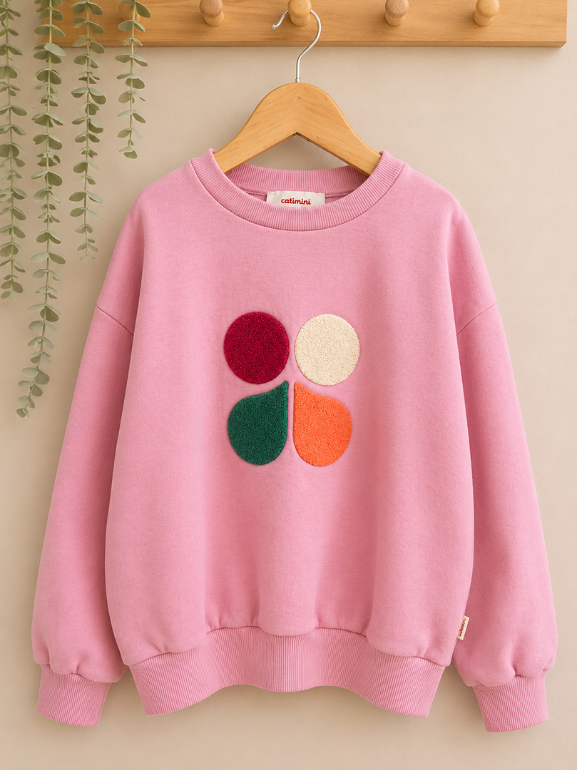 Sweat rose Catimini fille 8 ans manches longues mi-saison