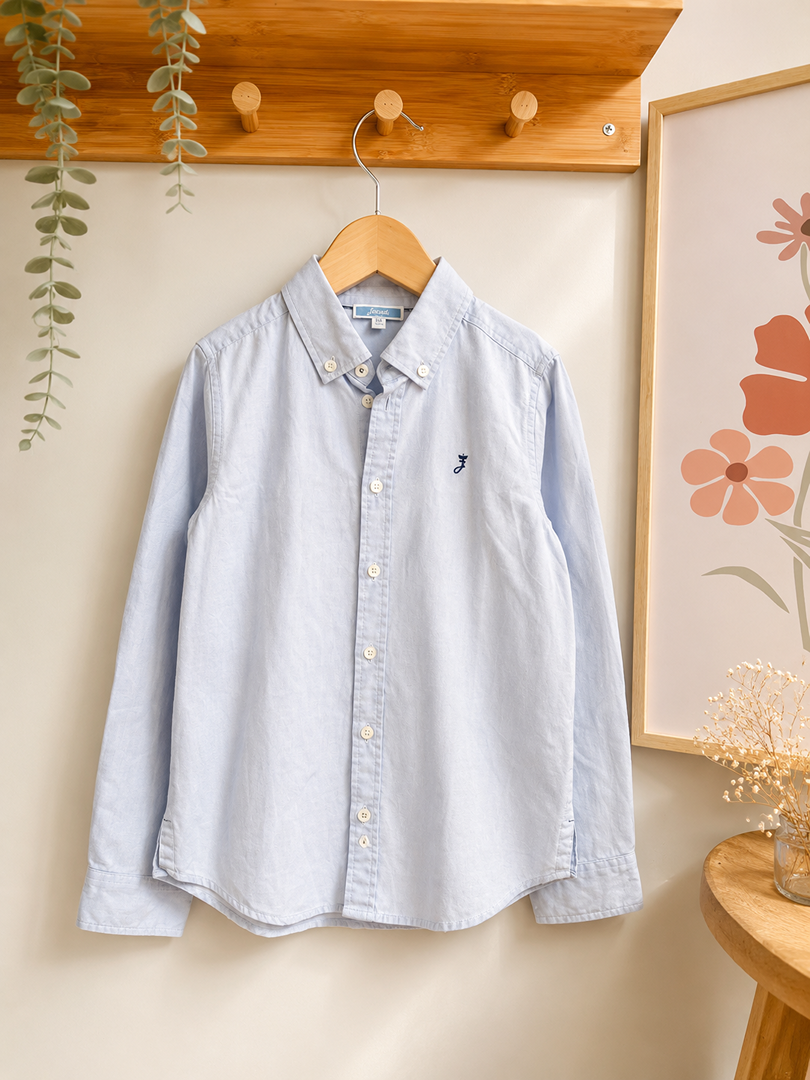 Chemise garçon Jacadi 6 ans bleu ciel manches longues chic