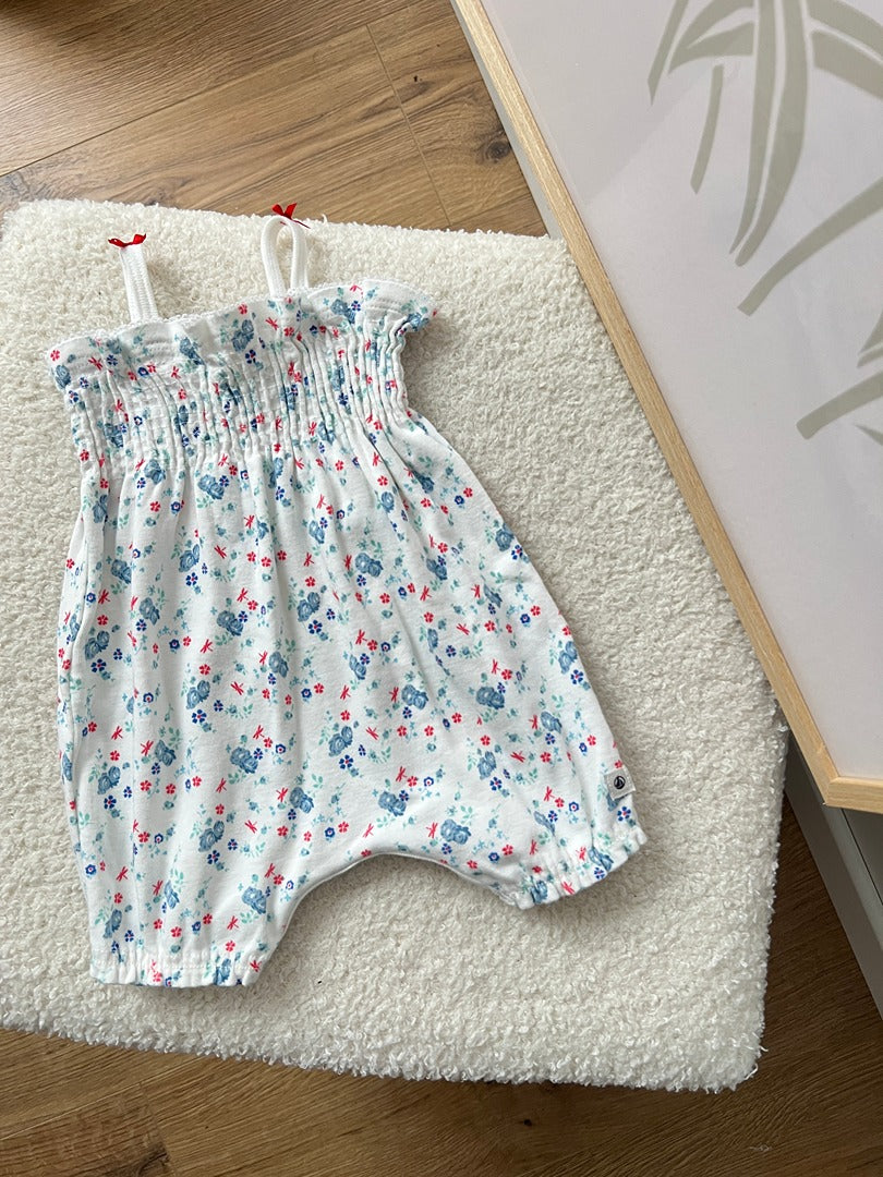 Barboteuse été bébé fille Petit Bateau - Naissance 50cm - Blanc