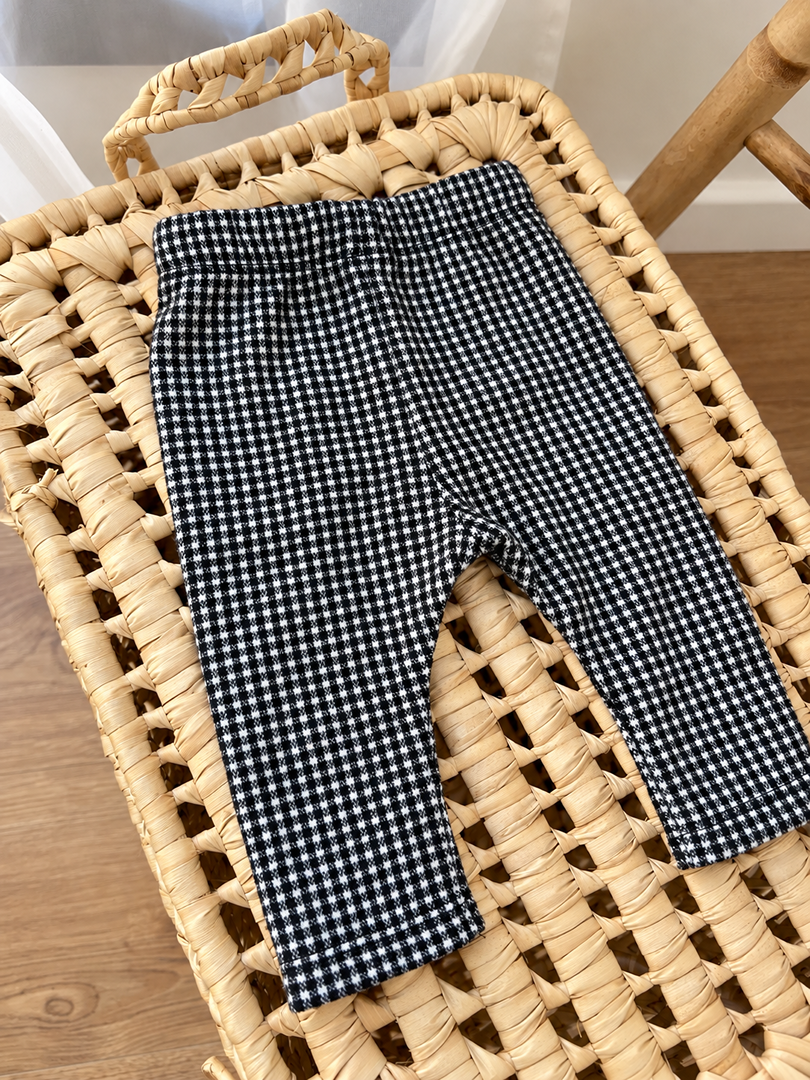 Legging bébé fille Kiabi noir pied-de-poule 3 mois mi-saison