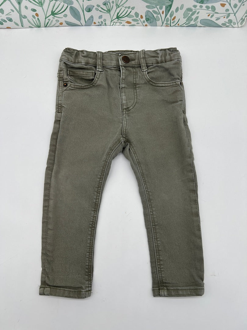 Jean skinny garçon Zara - 12 mois / 18 mois - Kaki