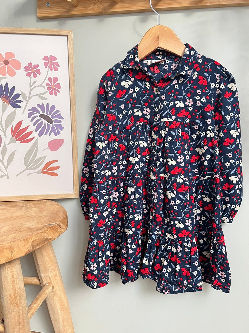 Robe fleurie fille Tao Tape à l'œil - 2/3 ans - Bleu marine