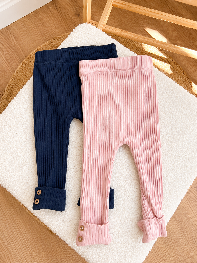 Lot de 2 leggings côtelés Kiabi 12 mois fille mi-saison