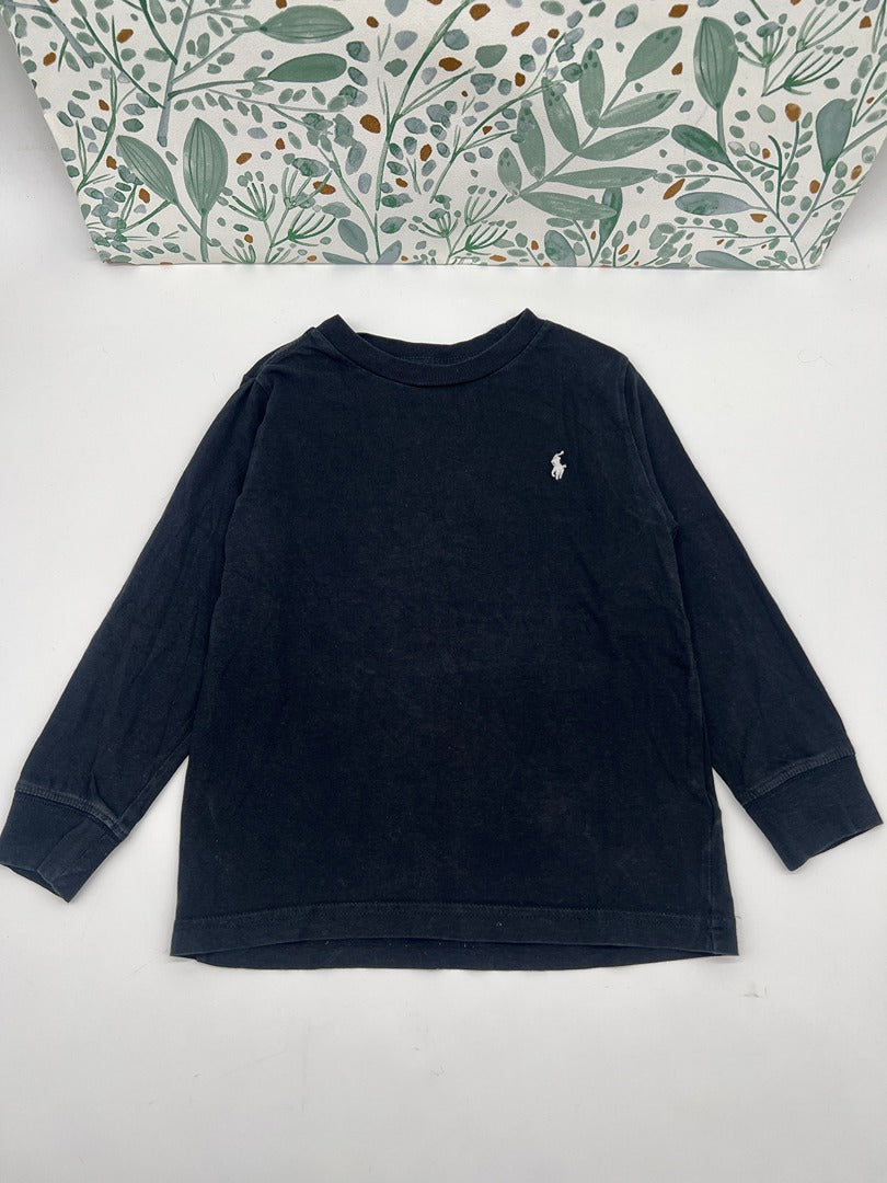 T-shirt manches longues garçon Polo Ralph Lauren - 3 ans - Noir