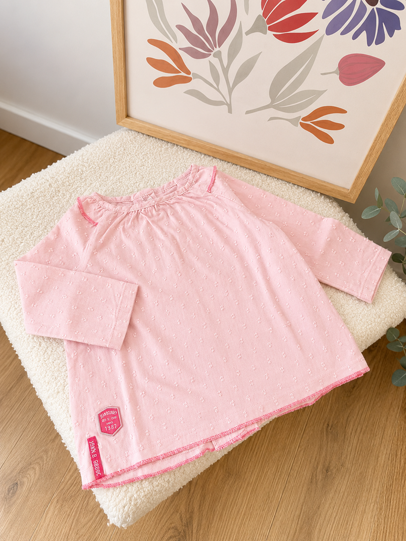 Chemise Manches Longues Fille Sucre D'orge Rose 6 Mois Mi-saison
