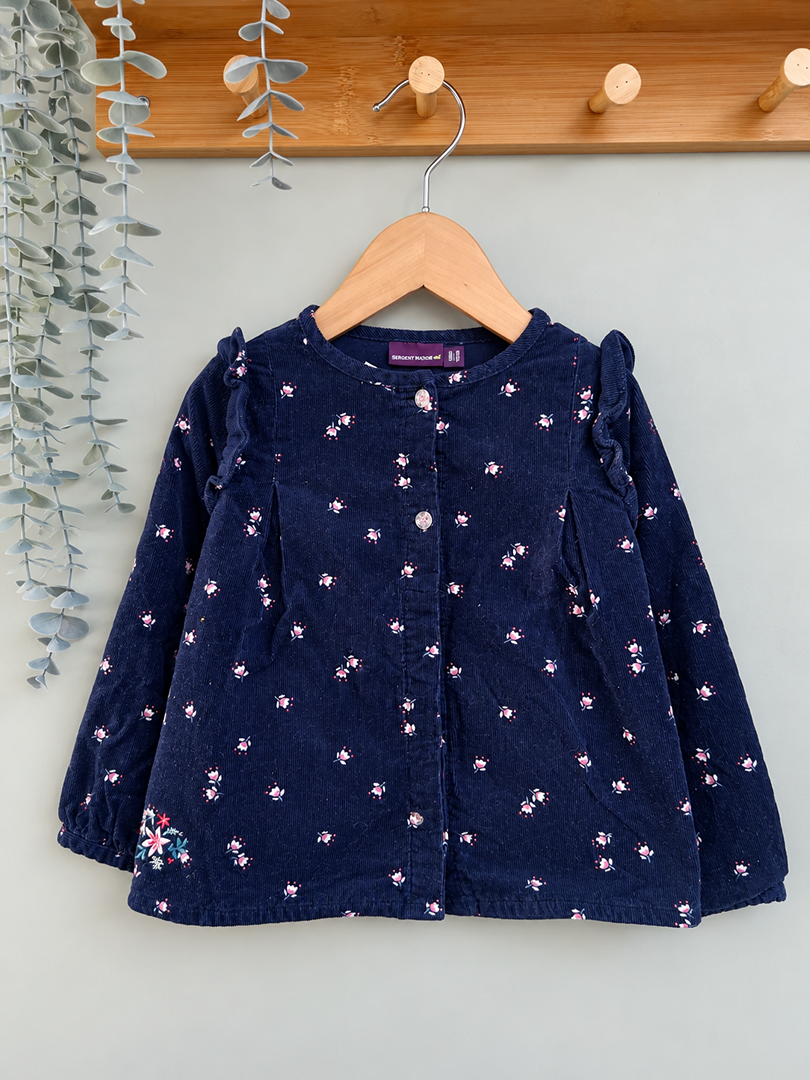 Veste fille Sergent Major bleu mi-saison manches longues 3 ans