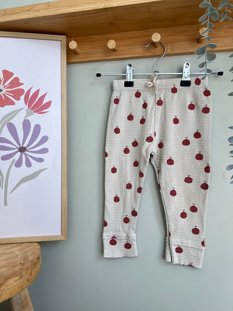 Legging fille Zara 12 mois 18 mois crème coton mi-saison