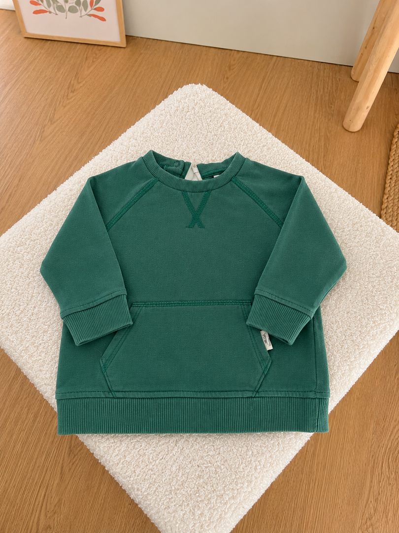 Sweat pull léger vert H&m 6 mois garçon mi-saison manches longues