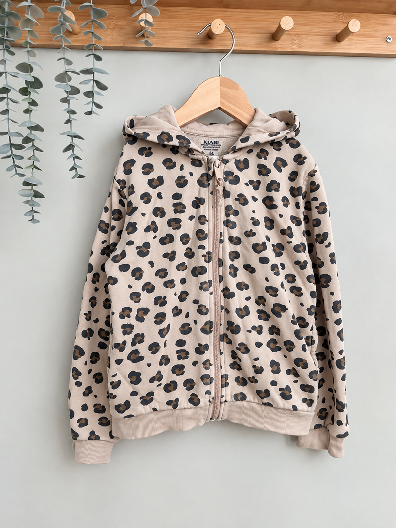 Gilet zippé à capuche fille Kiabi 8 ans beige mi-saison manches longues
