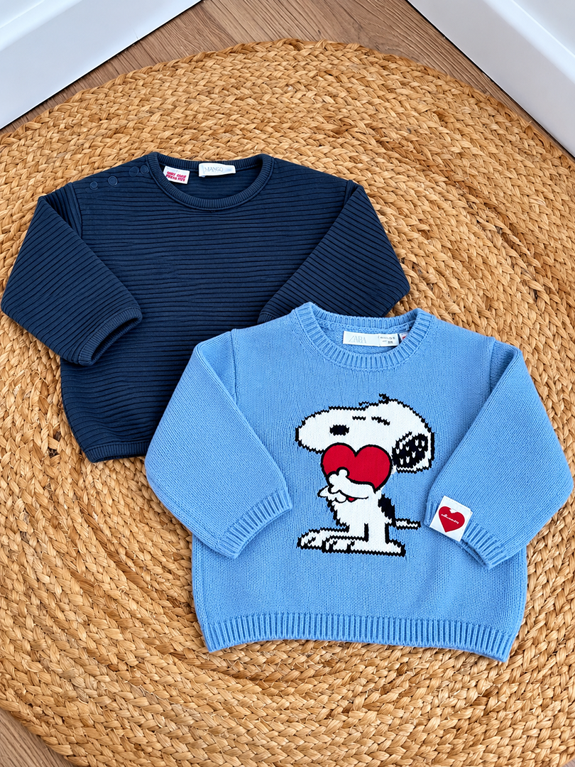 Lot de 2 pulls hiver manches longues Zara et Mango garçon 6 mois