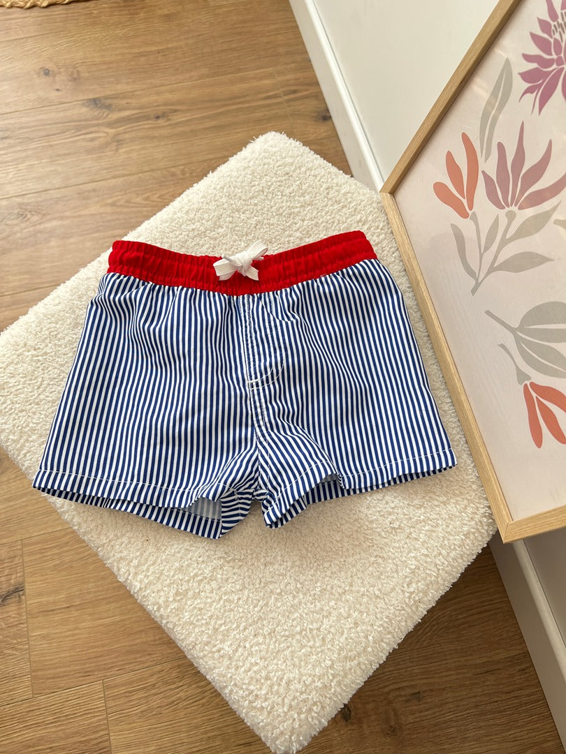 Short de bain garçon Les Essentiels de Bout'chou 12 mois bleu rayé été